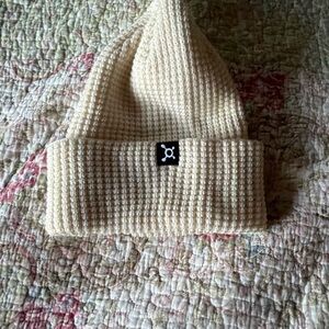 Orangetheory Cream Knit Beanie Unisex Stocking Cap. NWT.